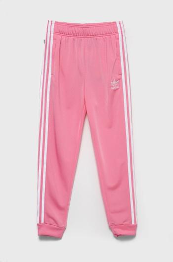 Dětské tepláky adidas Originals růžová barva, hladké