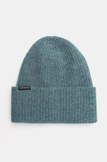 Vlněná čepice Peak Performance Woolblend Hat zelená barva, z tenké pleteniny, G80628