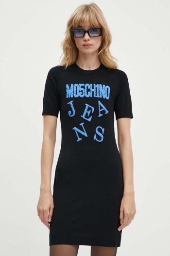 Šaty Moschino Jeans černá barva, mini, 0491.8205