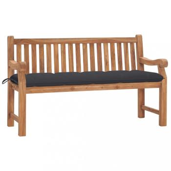 Zahradní lavice s poduškou 150 cm masivní teak