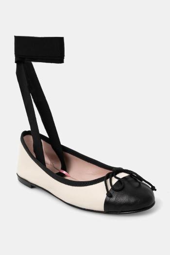 Kožené balerínky Pretty Ballerinas Nicole béžová farba, 52067_A