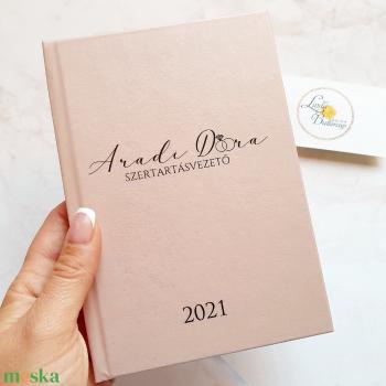 Rosegold Naptár, púder határidőnapló, núd, kalendár, zsebnaptár, Egyedi naptár, névreszóló, tervező