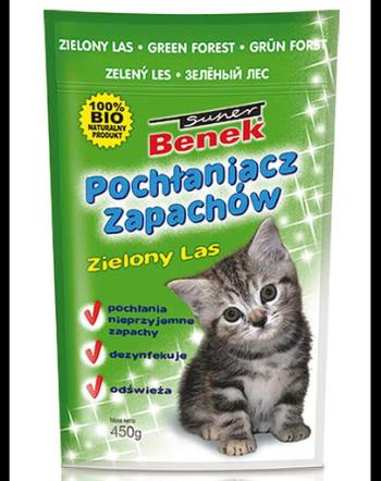 Benek Dezinfectant / absorbant mirosuri pădure verde 450 g