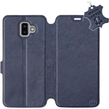 Flip pouzdro na mobil Samsung Galaxy J6 Plus 2018 - Modré - kožené -   Blue Leather (5903226521258)