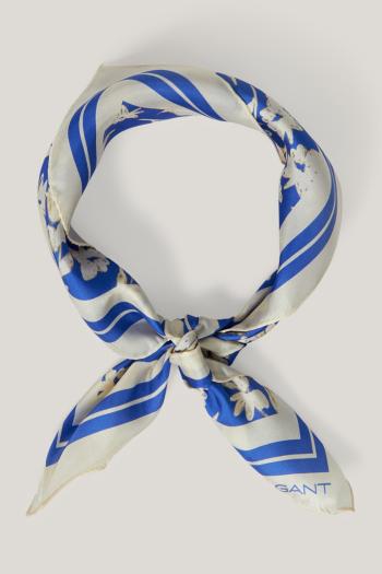 ŠÁTEK GANT FLORAL PRINT SILK SCARF PERFECT BLUE
