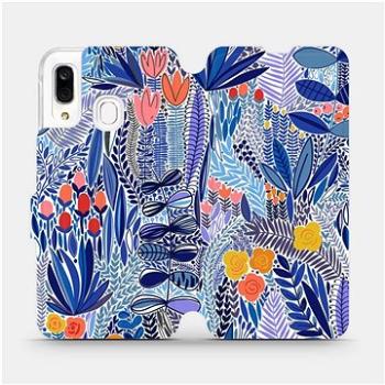 Flip pouzdro na mobil Samsung Galaxy A40 - MP03P Modrá květena (5903516763689)