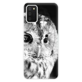 Odolné silikonové pouzdro iSaprio - BW Owl - Samsung Galaxy A02s