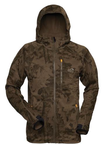 Geoff anderson bunda z mikro fleece hoody 3 leaf-velikost l