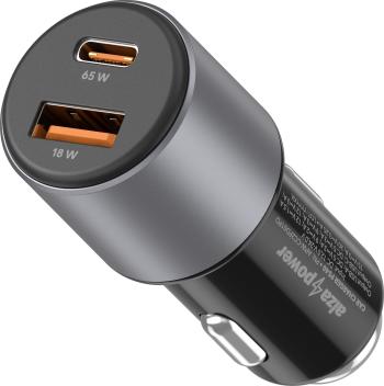 Autós töltő AlzaPower Car Charger P540 USB + USB-C Power Delivery szürke