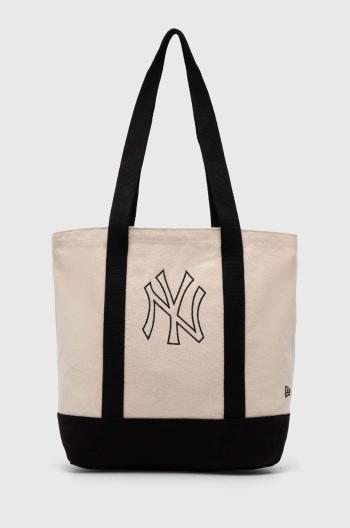 Bavlněná kabelka New Era MLB MICRO NEW YORK YANKEES béžová barva, 60356996