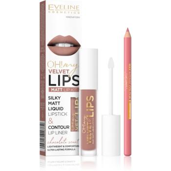 Eveline Cosmetics OH! my LIPS Velvet sada na rty 11 Cookie Milkshake 1 ks