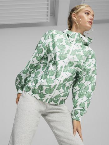 Puma Blossom Aop Windbreaker Bunda Zelená