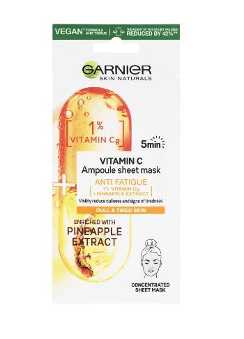 Garnier Skin Naturals Textilní maska s vitamínem C a extraktem z ananasu 15 g