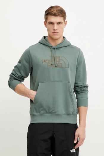 Mikina The North Face Drew Peak Light pánska, zelená farba, s kapucňou, s nášivkou, NF0A8C1BAQI1