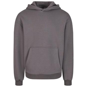 Build Your Brand Hebká pánská mikina přes hlavu Fluffy - Magnet | 2XL
