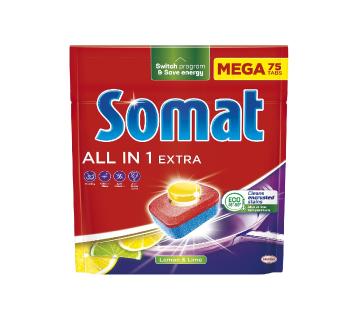 Somat Tablety do myčky All in 1 Extra Lemon & Lime 75 ks