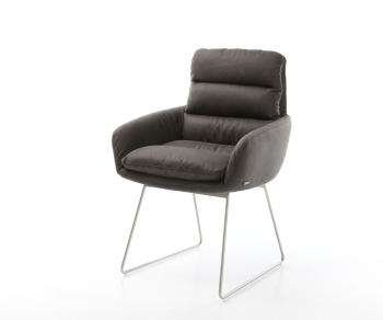 Jídelní židle Abelia-Flex s područkami antracitová vintage