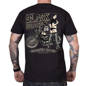 Triko BLACK HEART Chopper Pussy  3XL  černá