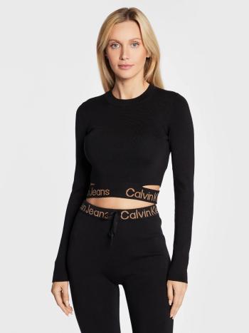 Calvin Klein dámský černý crop top svetr - M (BEH)