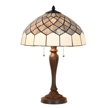 Béžová stolní lampa Tiffany Elegantico - Ø 40*58 cm 5LL-6330