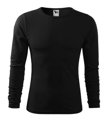 MALFINI Pánské tričko s dlouhým rukávem Fit-T Long Sleeve - Černá | XXXL