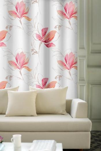Záves dekoračný, OXY Magnolie, červená, 150 cm 150 cm
