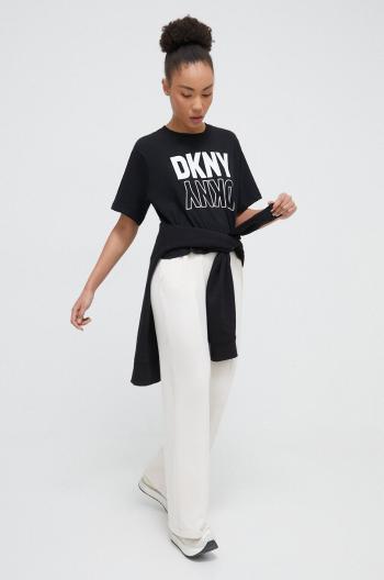 Tepláky Dkny béžová barva, hladké, DP3P3339