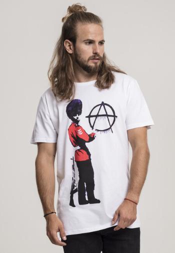 Mr. Tee Brandalised - Banksy´s Graffiti  Anarchy Tee white - XS