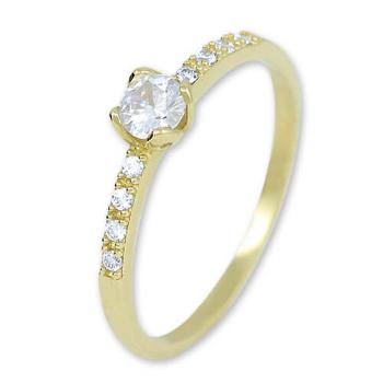 Soliter Zlatý prsten s krystaly 229 001 00858 58 mm