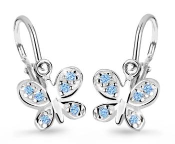 Cutie Jewellery Dětské náušnice z bílého zlata C2748-10-X-2 světle modrá