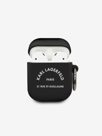 Karl Lagerfeld AirPods 1/2 Black Pouzdro Černá