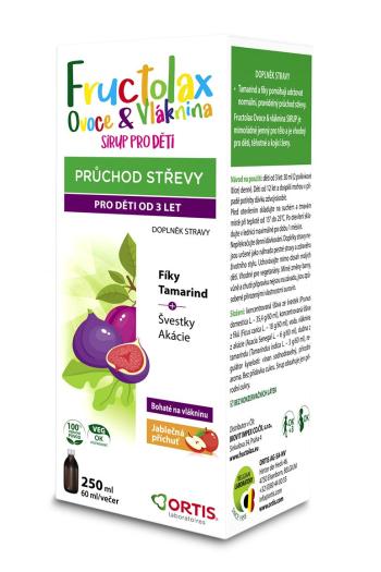 Ortis Fructolax Sirup Ovoce & Vláknina 250 ml