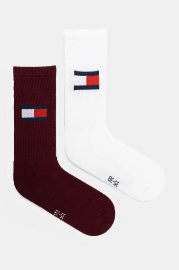 Ponožky Tommy Hilfiger 2-pack vínová barva