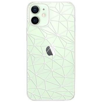 iSaprio Abstract Triangles 03 - white pro iPhone 12 (trian03w-TPU3-i12)