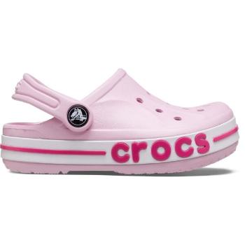 Crocs BAYABAND CLOG T Dětské pantofle, růžová, velikost 23/24