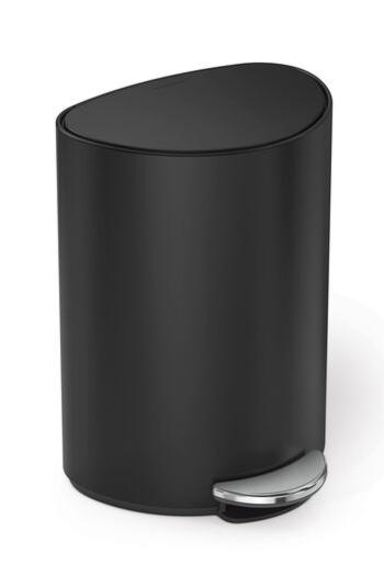 Pedálový odpadkový kôš Simplehuman 6 l čierna matná oceľ SHCW2109