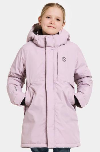 Dětská bunda Didriksons PORFYR KIDS PARKA fialová barva, 505389