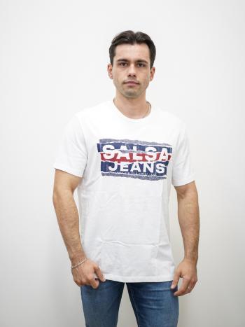 Salsa Jeans pánské bílé tričko - XXL (0001)