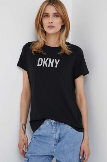 Tričko Dkny černá barva, P03ZBDNA