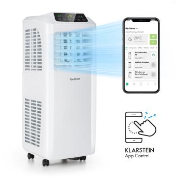 Klarstein Pure Blizzard Smart 7k, mobilní klimatizace, 7000 BTU/2,1 kW, energetická třída A, dálkový ovladač