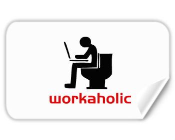 Samolepky obdelník Workoholic