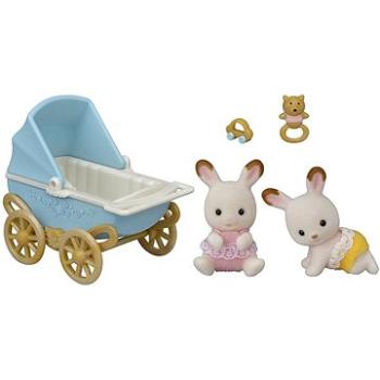 Sylvanian families Dvojčata Chocolate králíků s kočárkem (5054131054321)