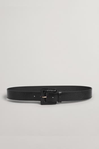 OPASEK GANT D1. EMBOSSED BELT BLACK