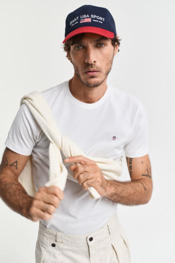 TRIČKO GANT SLIM PIQUE SS T-SHIRT EGGSHELL