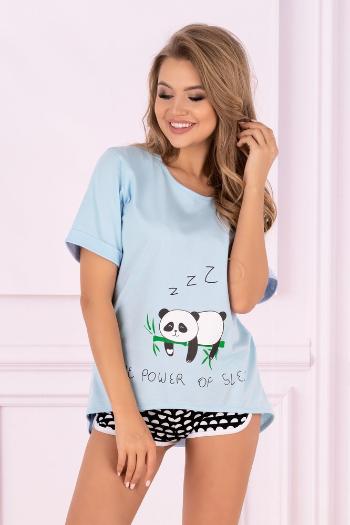 Dámské pyžamo Panda - LivCo Corsetti L/XL modro - černá