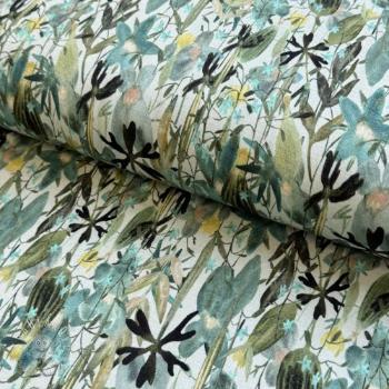Úplet VISCOSE Vibrant forest green digital print