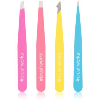 Brushworks Tweezer Set Neon sada pinzet