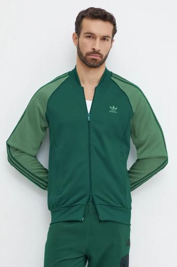 Mikina adidas Originals Adicolor Classics SST Tracktop pánská, zelená barva, vzorovaná, IY8731