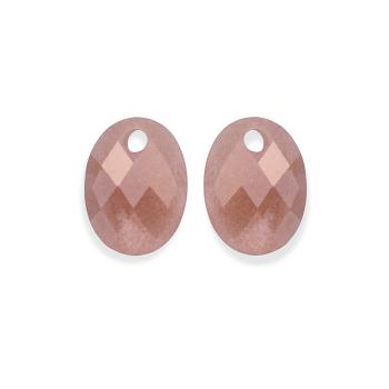 Sparkling Jewels Oválné přívěsky na náušnice ze slunečního kamene EAGEM58-MO