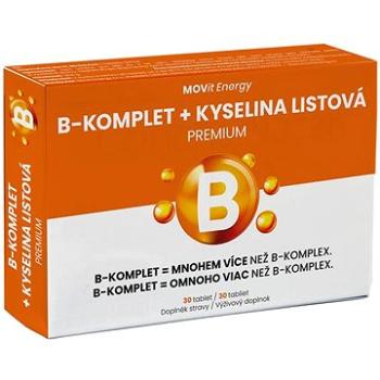 MOVit B-Komplet + Kyselina listová PREMIUM, 30 tablet (8594202100450)